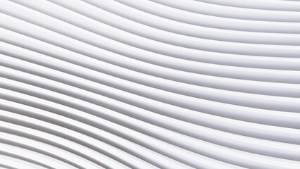 Abstract Curved Shapes. White Circular Background.