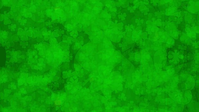st patricks day moving clover holiday shamrock green background backdrop video