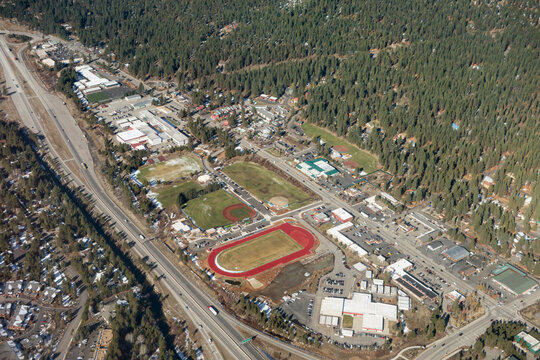 Aerial view of Truckee High School