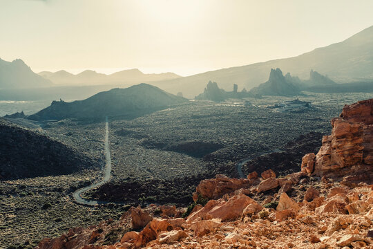 El&acirc;&euro;&nbsp;Teide&acirc;&euro;&nbsp;National Park at dusk,&acirc;&euro;&nbsp;Tenerife, Canary Islands, Spain
