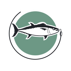 Illustration vector of tuna fish for template logo design restaurant or fishing club