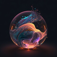 Dark sphere - paint light