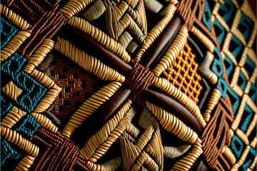 close up of a wicker basket - obrazy, fototapety, plakaty