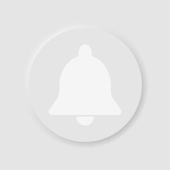 Subscribe icon.Bell icon in neumorphism style.Vector Illustrsation