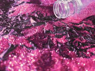 Retro shiny pink New Year glitter.