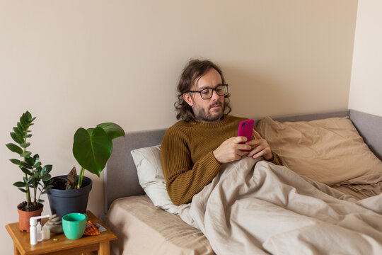 man in bed