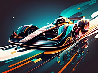 abstract background with car sport formula1