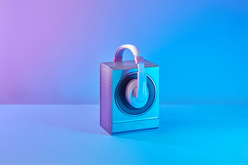 Retro loudspeaker with vintage pink headphones.