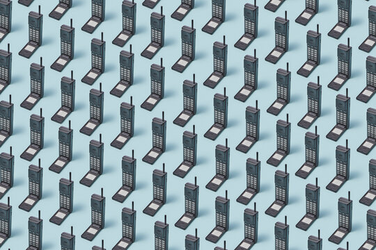 Pattern of repeated 90s cell phone.