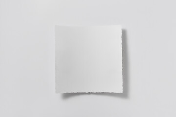 Simple blank paper sheet on white background.