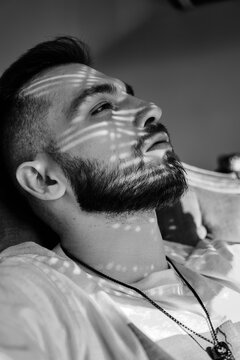 Black and white portrait