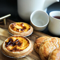 Hong Kong Wife Biscuit with Eggtarts and T2 Tea