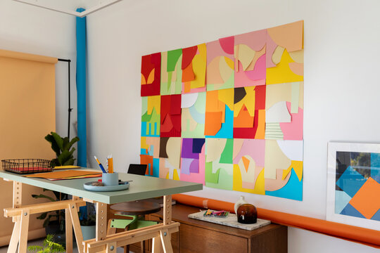 Colorful modern designer studio
