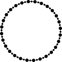 Silhouette pearl necklace frame with copy space for your text or design