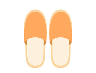 オレンジ色のスリッパのイラスト