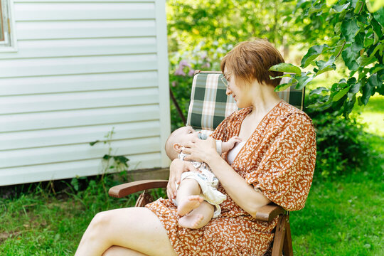 Mother and child spending time in a countryside