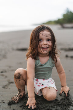 portrait of a girl on the beach