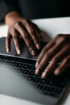 Woman Working at Laptop