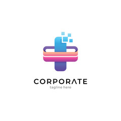 Logo template for medical health digital app