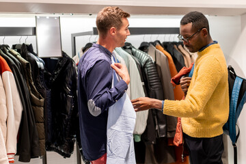 Man Shopping With Stylist