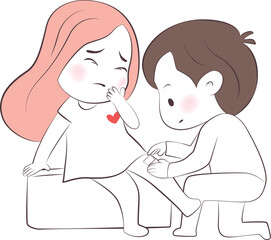 Illustrations of couples in various chapters.