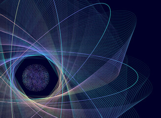 Quantum Physics Science Background / Close Up 