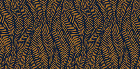 Luxury seamless pattern with palm leaves. Modern stylish floral background.
