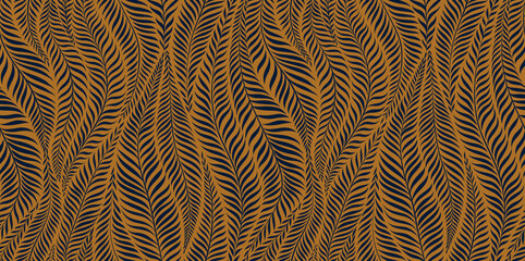 Luxury seamless pattern with palm leaves. Modern stylish floral background.