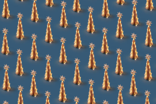 Paper illuminating Christmas tree pattern.