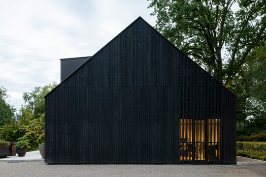 facade of barn