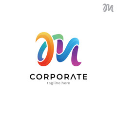 colorful letter M logo