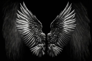 Photoshop overlays set to screen angel wings on a black background drag and drop angel wings with black background for adobe composites. ornate, beautiful, intricate, wings