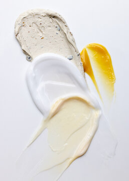 White structured creams