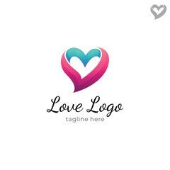 simple love or heart logo