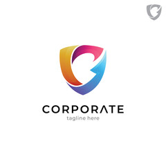 shield and letter C logo