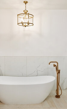 Modern design bathtub with light