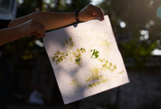 Closeup handkerchief ,in the sunlight
