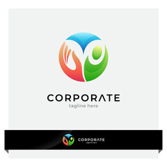 people logo with hands in circle