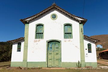 Fototapeta na wymiar Front view of Nossa senhora da Mercês church, Ouro Preto,MG Brazil