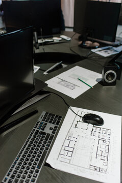 In the office