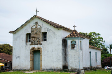 Side view of Santana Chapel, Camp of Chapada district Lavras New, Ouro Preto, Minas Gerais, Brazil