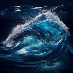 blue sea ,ocean wave movement ,flow abstract sea water texture  background
