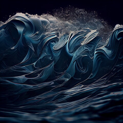 blue sea ,ocean wave movement ,flow abstract sea water texture  background