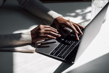 Woman Working at Laptop