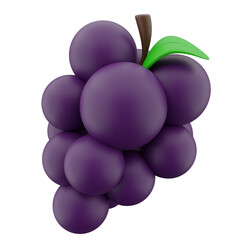 Grape, 3d Grape, 3d, 3d Fruit, 3d Illustration, 3d Icon