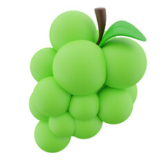 Green Grape, Grape Fruit, 3d Grape, 