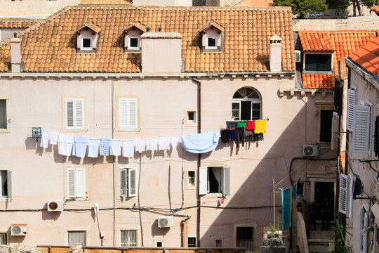 Colorful laundry in Croatia