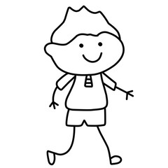 Hand Drawn Happy Stick Figure