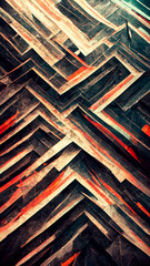 Black triangle abstract background surface illustration illustration Generative AI Content by Midjourney