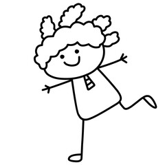 Obraz premium Hand Drawn Happy Stick Figure